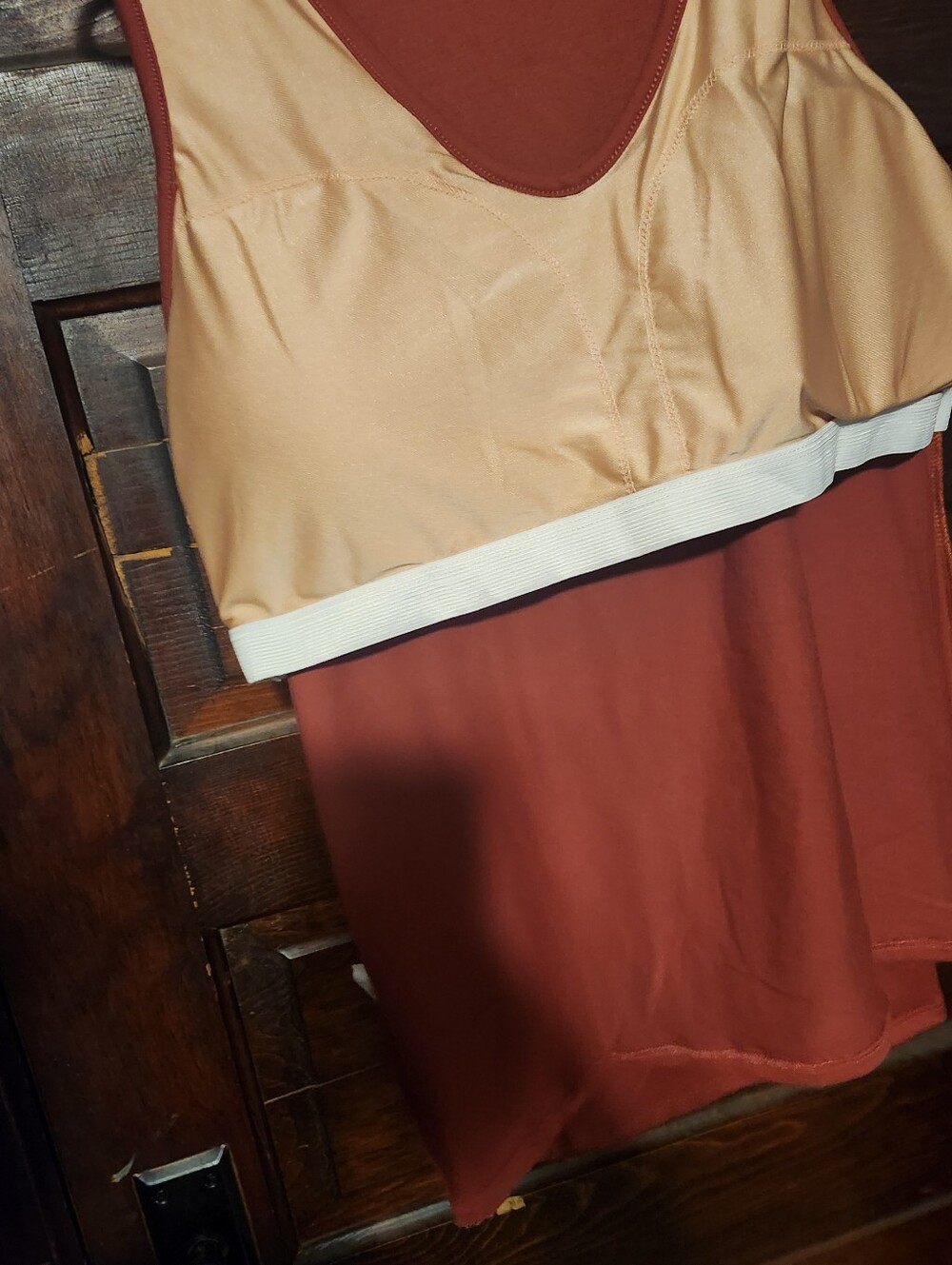 Sleeveless V-Neck Tank Top - Rust - Picture 4 of 6